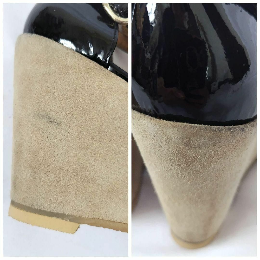 モデルサイズ【ヴァネッサスアード＆A.P.C.】ウエッジソール パンプス 黒 レディースの靴/シューズ(ハイヒール/パンプス)の商品写真