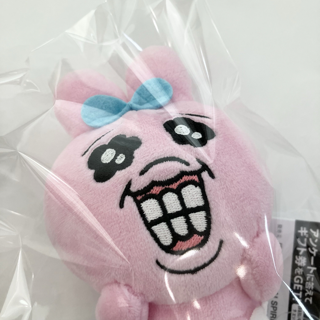 新品 おぱんちゅうさぎ カバンに付けられるぬいぐるみ 歯茎