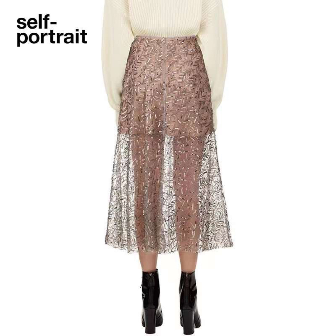 SELF PORTRAIT(セルフポートレイト)の❤️Selfportrait 新作新品★スパンコール　キラキラスカート レディースのスカート(ロングスカート)の商品写真