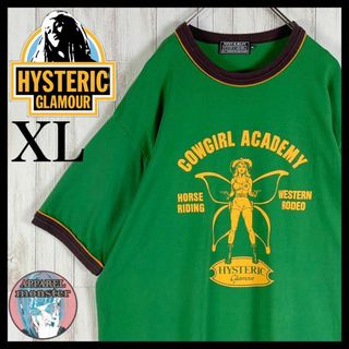 ヒステリックグラマー(HYSTERIC GLAMOUR)の【超絶希少モデル】ヒステリックグラマー XLサイズ ヒスガール リンガーシャツ(Tシャツ/カットソー(半袖/袖なし))