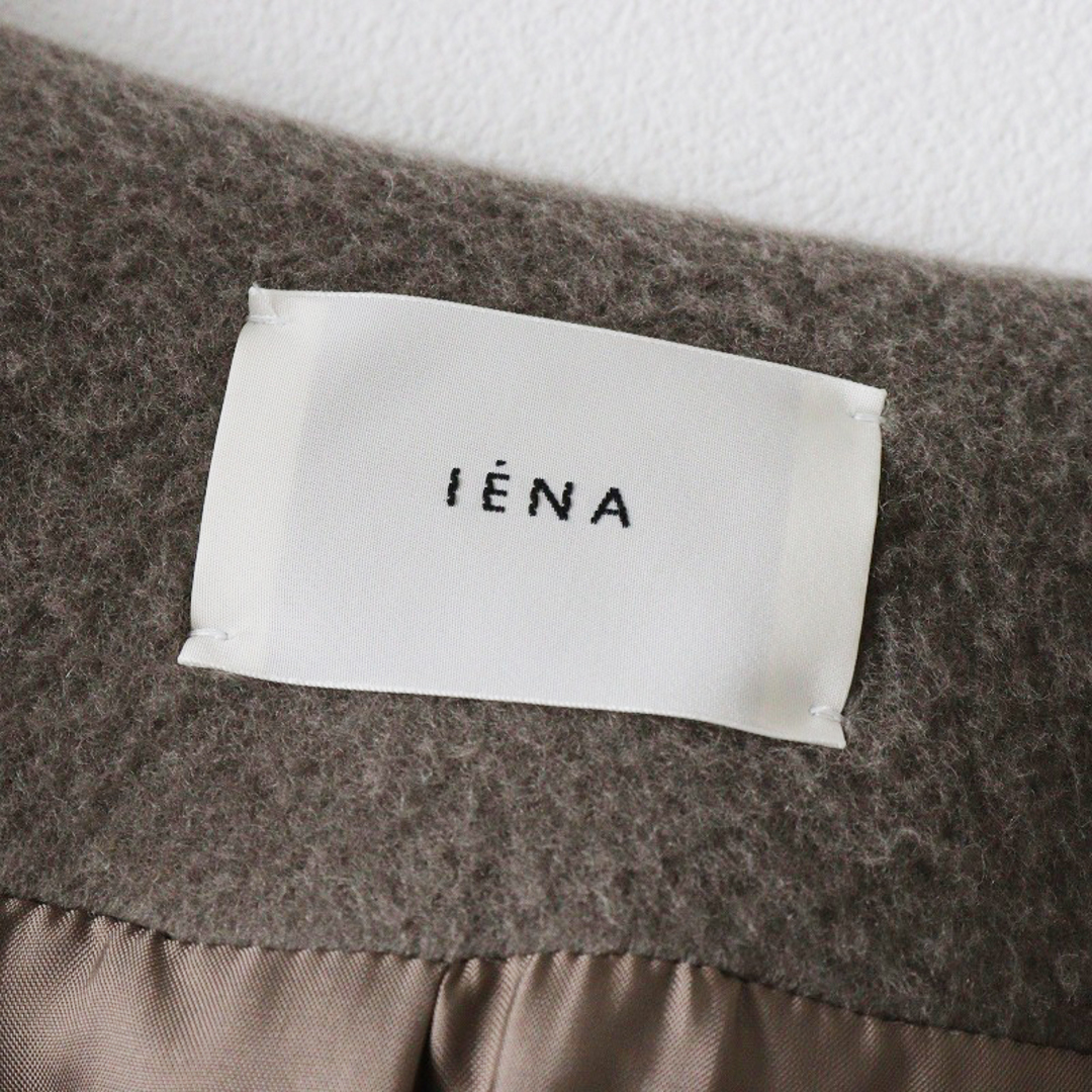 IENA(イエナ)の人気アイテム 定価4.9万 イエナ IENA ラムウールノーカラーロングコート 38/モカブラウン 上着 秋冬 アウター【2400013725972】 レディースのジャケット/アウター(その他)の商品写真