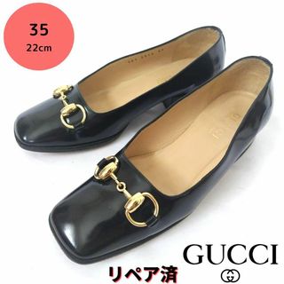 グッチ(Gucci)のGUCCI【グッチ】定番 ホースビット ローファー 黒(ハイヒール/パンプス)