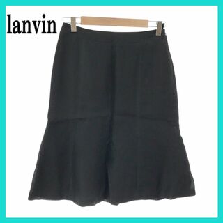 LANVIN - 美品 lanvin ランバン スカート ブラック キュプラ