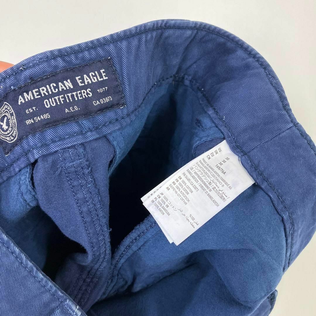 American Eagle(アメリカンイーグル)のアメリカンイーグル　ショートパンツ　ネイビー　アメカジ　古着　ハーフパンツ メンズのパンツ(ショートパンツ)の商品写真