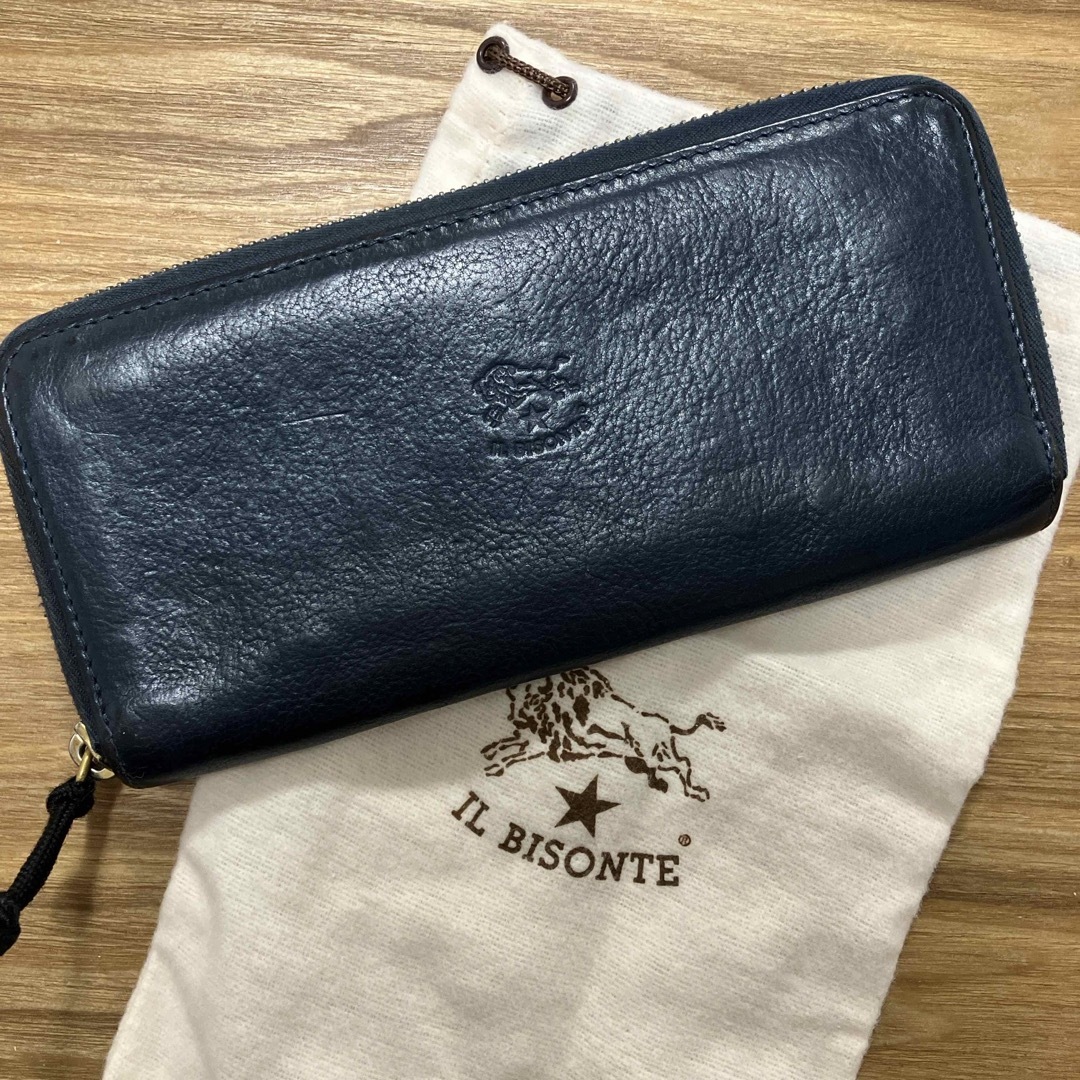 IL BISONTE(イルビゾンテ)のイルビゾンテ　長財布　ネイビー メンズのファッション小物(長財布)の商品写真