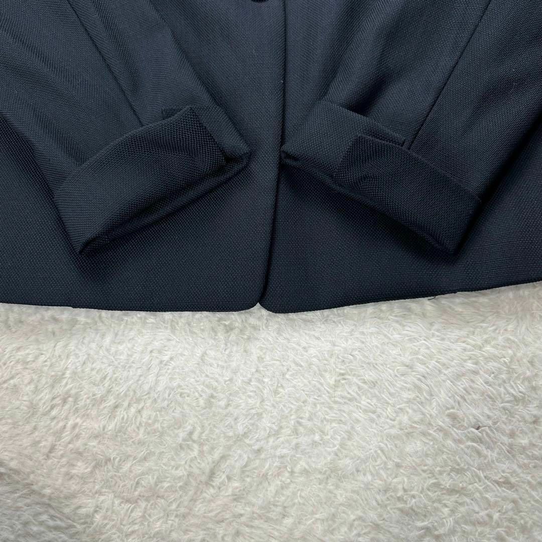 PLST(プラステ)のPLSTプラステ✨パンツスーツセットアップ ノーカラ ネイビー Lサイズ レディースのフォーマル/ドレス(スーツ)の商品写真
