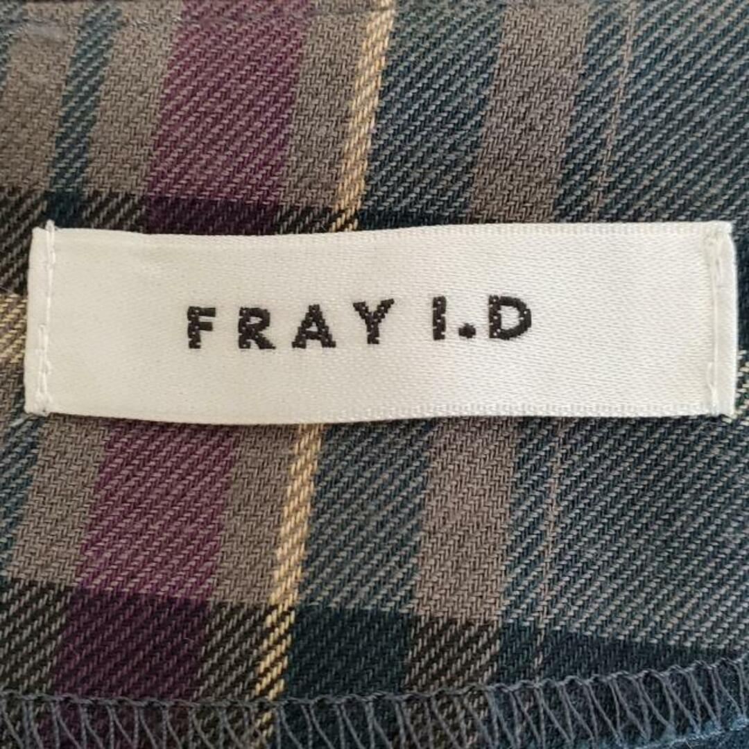 FRAY I.D(フレイアイディー)のFRAY I.D(フレイアイディー) ワンピース サイズ1 S レディース - グレー×ダークグリーン×パープル クルーネック/半袖/ロング/チェック柄 レディースのワンピース(その他)の商品写真