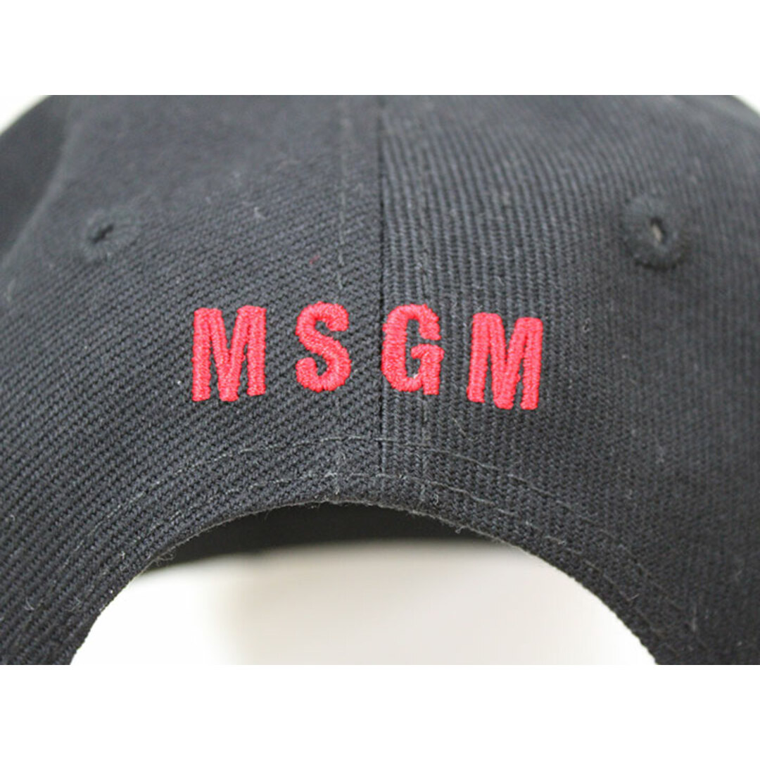 MSGM(エムエスジイエム)の▲エムエスジーエム/MSGM▲56cm位 キャップ/帽子 黒 ワッペン取外し可【中古】子供 キッズ kids 男の子 女の子 春秋冬 bagetc 121042 キッズ/ベビー/マタニティのこども用ファッション小物(帽子)の商品写真