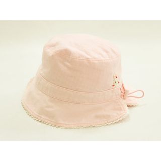 ミキハウス(mikihouse)の▲ミキハウス/mikihouse▲52cm位 リバーシブルハット/帽子 ピンク×チェック うさこちゃん ピクニック 日よけ 熱中症対策【中古】子供 キッズ kids 女の子 春夏 904032 bagetc(帽子)