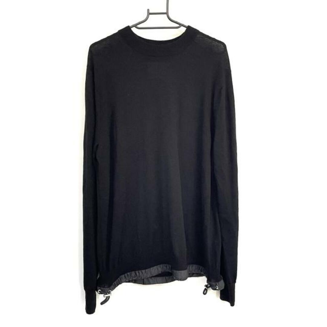サカイ 長袖セーター サイズ4 XL美品 - 黒