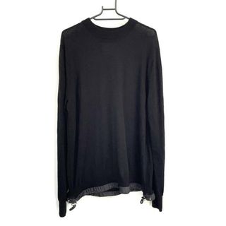 サカイ(sacai)のサカイ 長袖セーター サイズ4 XL美品  - 黒(ニット/セーター)