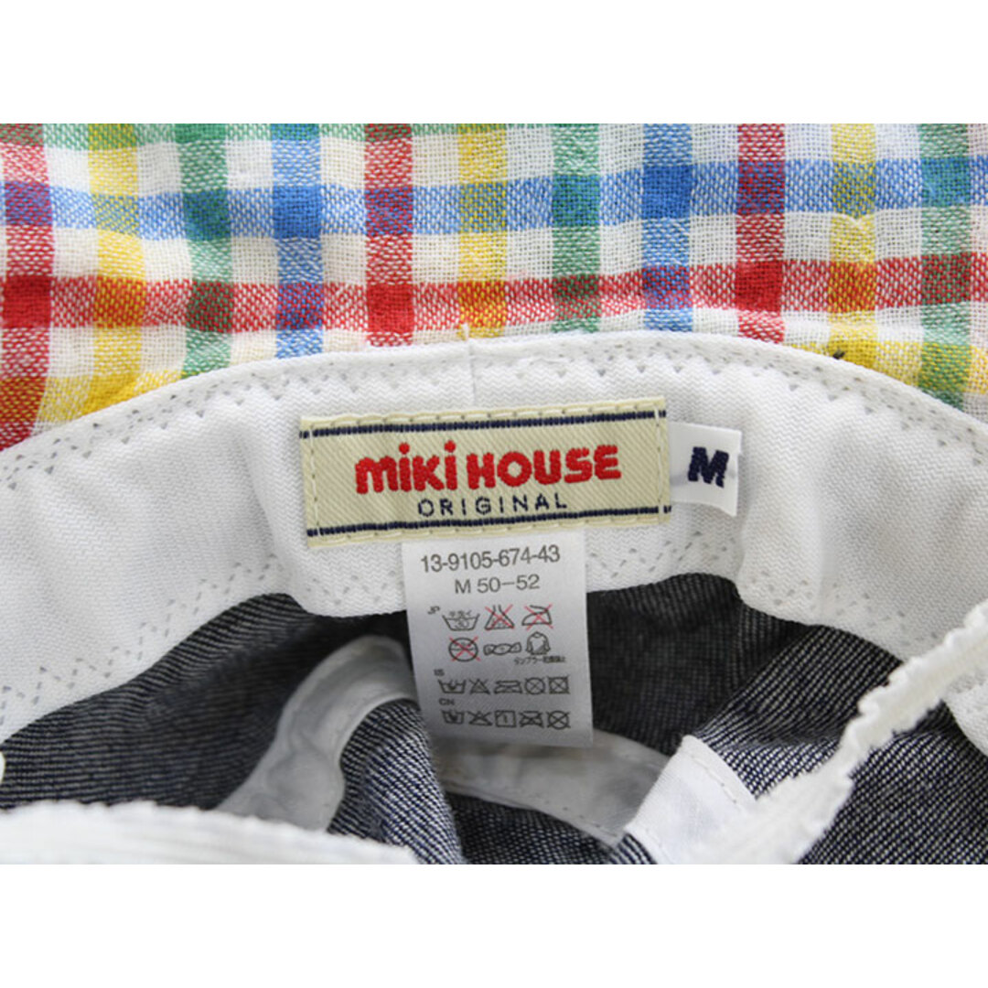 mikihouse(ミキハウス)の▲ミキハウス/mikihouse▲50-52cm(M) バケットハット/帽子 インディゴ 遠足 ピクニック 日よけ 熱中症対策【中古】子供 キッズ kids 男の子 女の子 春夏 904032 bagetc キッズ/ベビー/マタニティのこども用ファッション小物(帽子)の商品写真