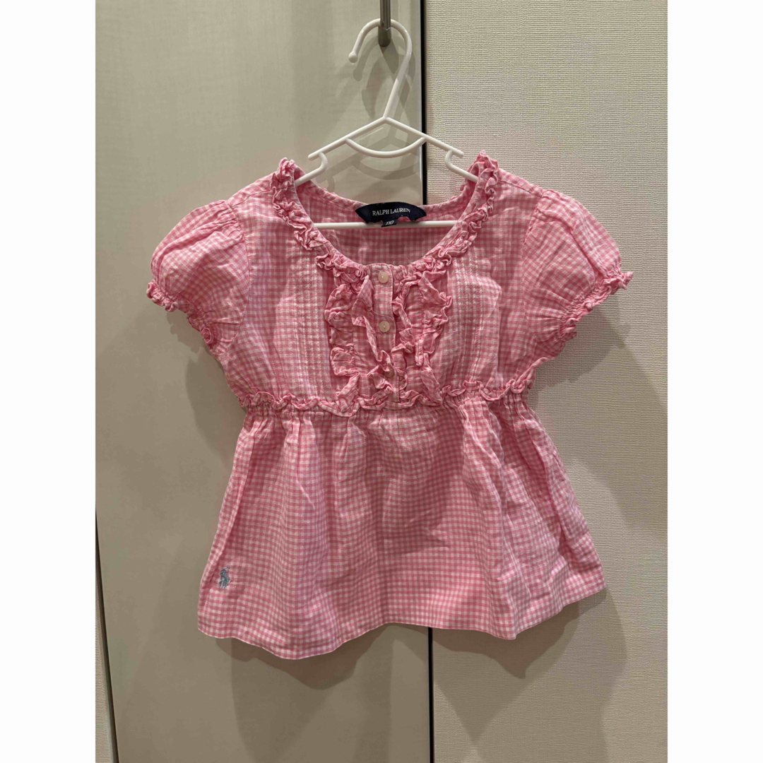 POLO RALPH LAUREN(ポロラルフローレン)のギンガムチェック　ピンク　ブラウス キッズ/ベビー/マタニティのキッズ服女の子用(90cm~)(ブラウス)の商品写真