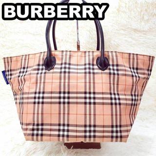 バーバリー(BURBERRY)のバーバリー　トートバック　チェック　舟形　ノバチェック　ハンドバッグ(トートバッグ)