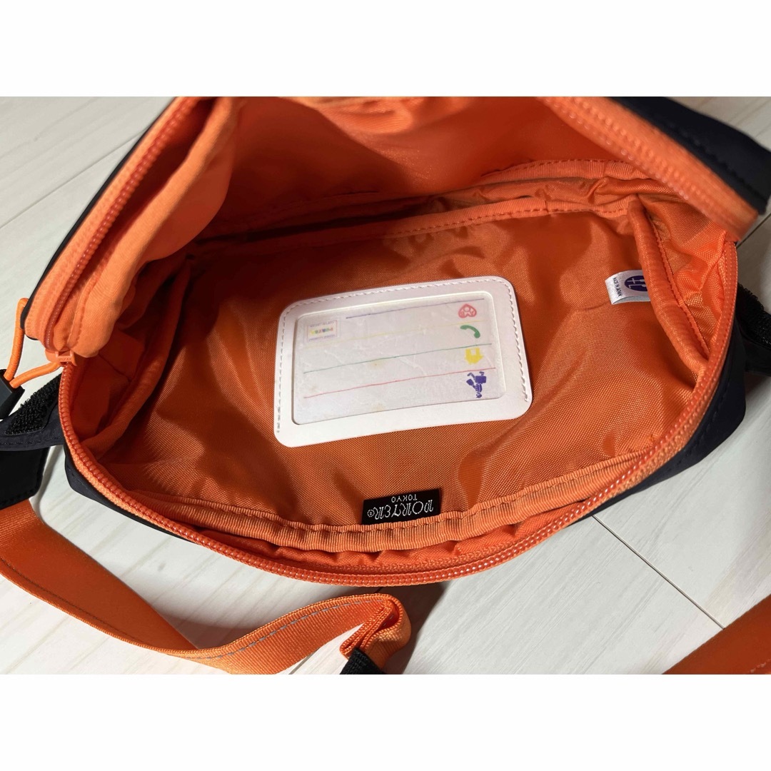 PORTER - ポーター ウエストポーチ 黒/オレンジ 美品ですの通販 PORTER - ポーター ウエストポーチ 黒/オレンジ 美品ですの通販