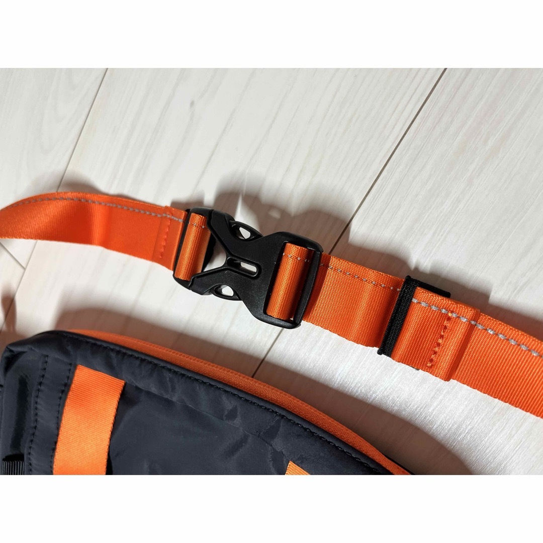 PORTER - ポーター ウエストポーチ 黒/オレンジ 美品ですの通販 PORTER - ポーター ウエストポーチ 黒/オレンジ 美品ですの通販