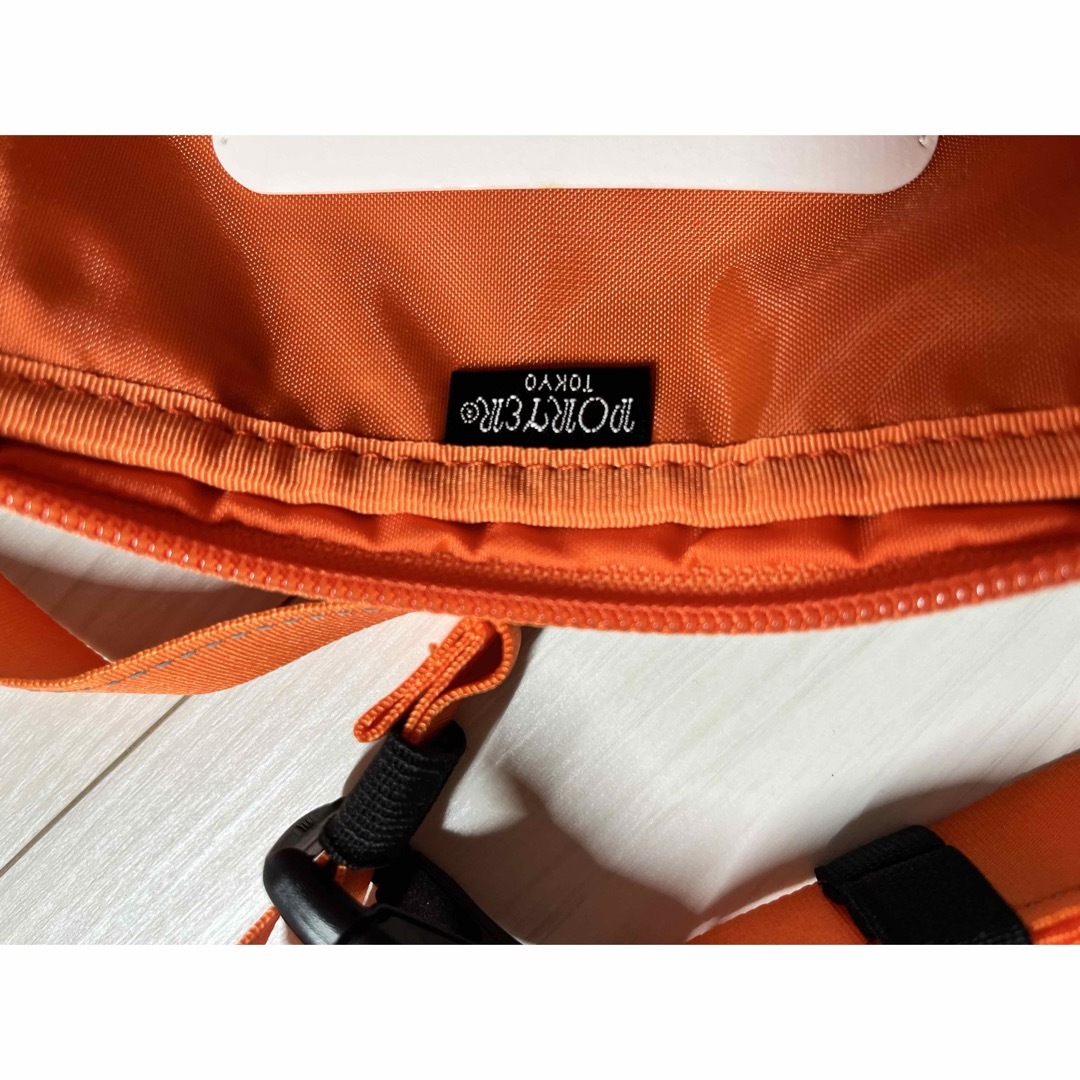 PORTER - ポーター ウエストポーチ 黒/オレンジ 美品ですの通販 PORTER - ポーター ウエストポーチ 黒/オレンジ 美品ですの通販