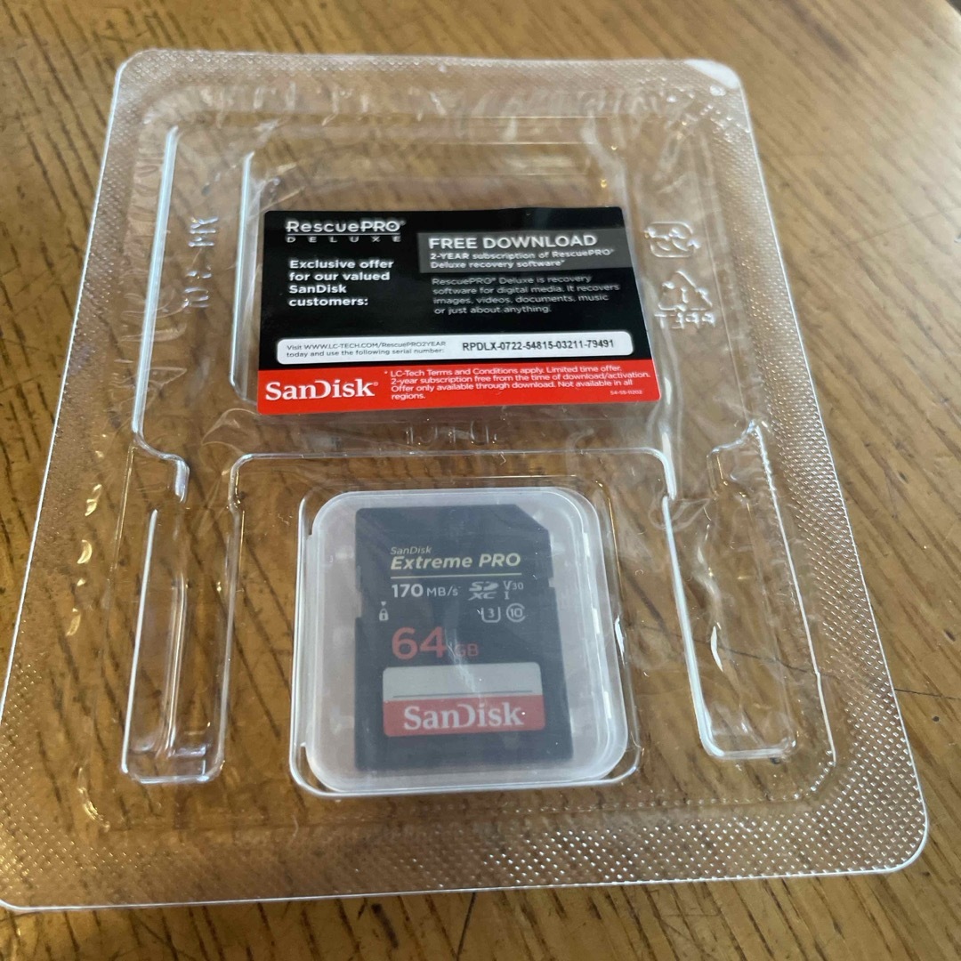 SanDisk(サンディスク)のSanDisk 64GB Extreme PRO UHS-I SDXC 170M スマホ/家電/カメラのスマホ/家電/カメラ その他(その他)の商品写真