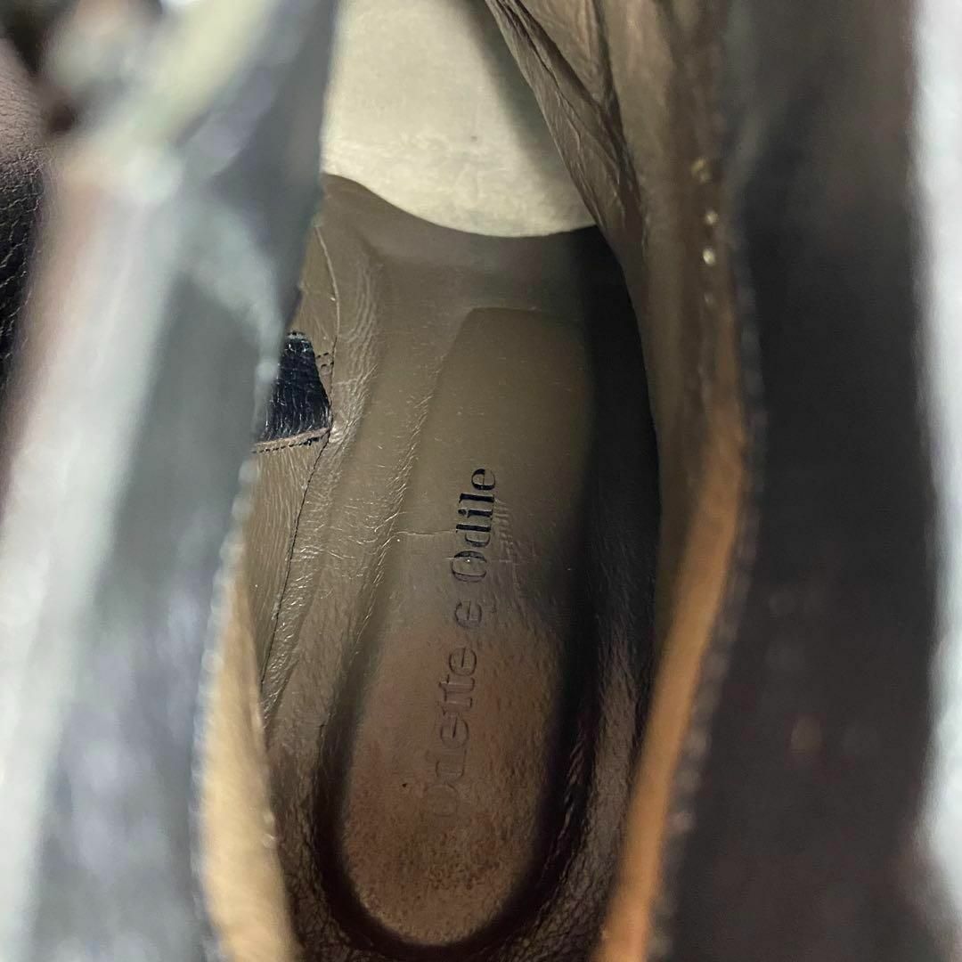 Odette e Odile(オデットエオディール)の✨サイドジップ✨ オデット エ オディール レザー ブーツ 23.5cm レディースの靴/シューズ(ブーツ)の商品写真