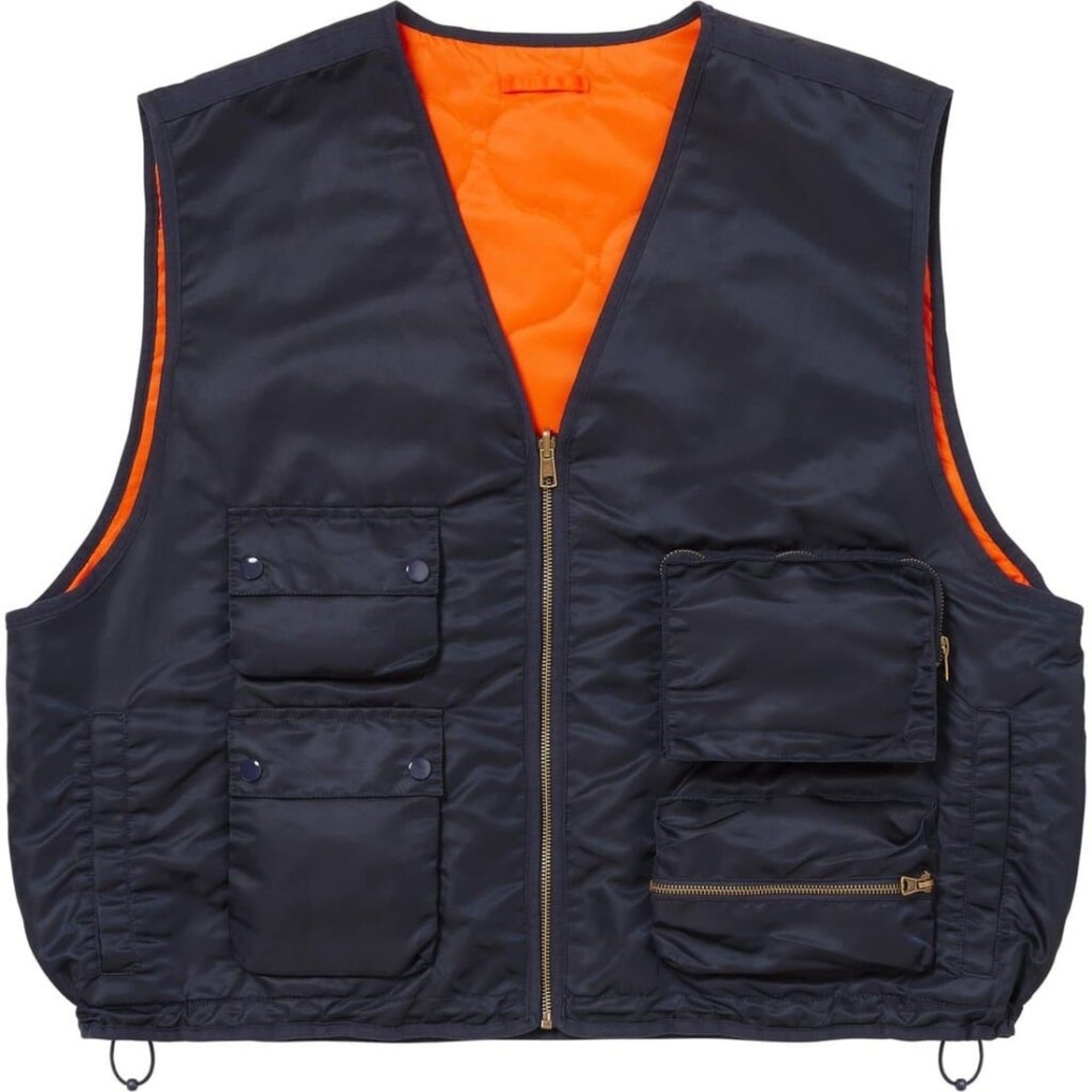 Supreme(シュプリーム)のSupreme 2-in-1 MA-1 alpha jacket Vest紺M メンズのジャケット/アウター(フライトジャケット)の商品写真
