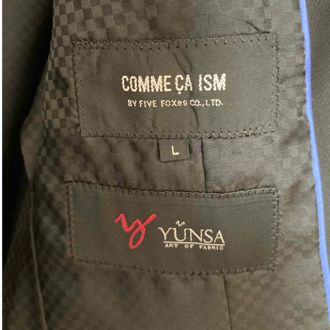 COMME CA ISM(コムサイズム)の【値下げ】【美品】COMME CA ISM テーラード YUNSA生地 サイズＬ メンズのジャケット/アウター(テーラードジャケット)の商品写真