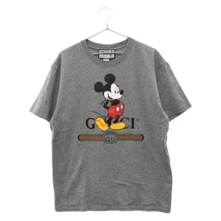 グッチ(Gucci)のGUCCI グッチ ×ディズニー ミッキープリントオーバーサイズTシャツ 半袖Tシャツ グレー 565806 XJB67(Tシャツ/カットソー(半袖/袖なし))