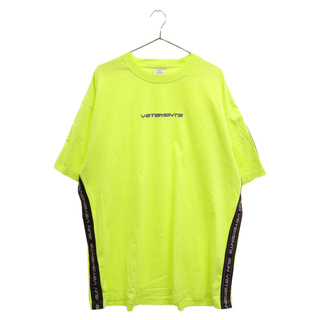 VETEMENTS ヴェトモン LOGO TAPE T-shirt ロゴテープ 半袖Tシャツ カットソー イエロー UA52TR430Y(Tシャツ/カットソー(半袖/袖なし))