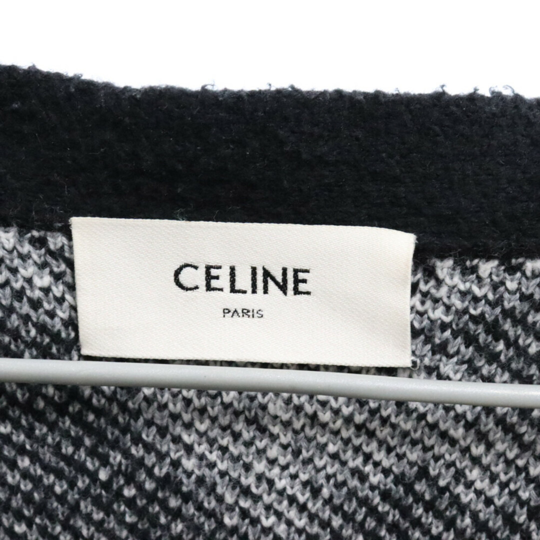 celine(セリーヌ)のCELINE セリーヌ 22SS AMY DORIAN 2A51W531Q ジャガード総柄カーディガン ブラック ドッグ 犬 メンズのトップス(カーディガン)の商品写真