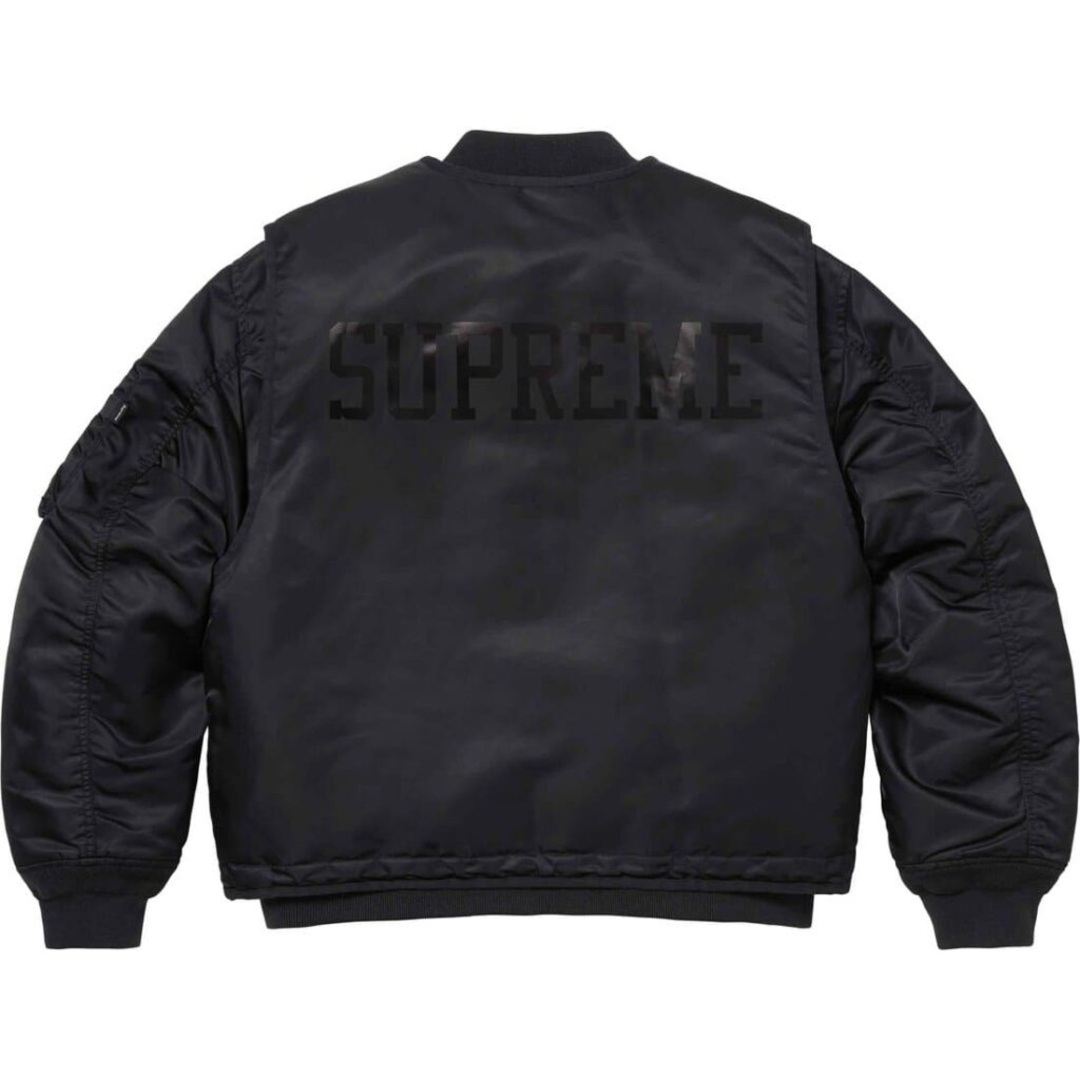 Supreme(シュプリーム)のSupreme 2-in-1 MA-1 alpha jacket Vest黒XL メンズのジャケット/アウター(フライトジャケット)の商品写真