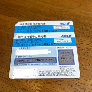 エーエヌエー(ゼンニッポンクウユ)(ANA(全日本空輸))のANA株主優待券　2枚(航空券)