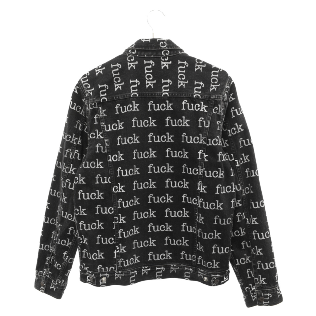 Supreme(シュプリーム)のSUPREME シュプリーム 13SS Fuck Denim Jacket FUCK総柄 デニムジャケット ブラック メンズのジャケット/アウター(Gジャン/デニムジャケット)の商品写真