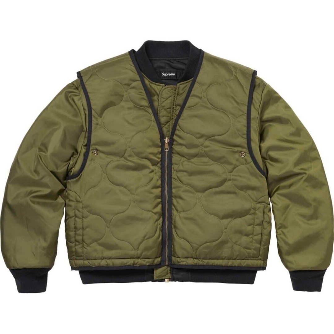 Supreme(シュプリーム)のSupreme 2-in-1 MA-1 alpha jacket Vest黒L メンズのジャケット/アウター(フライトジャケット)の商品写真