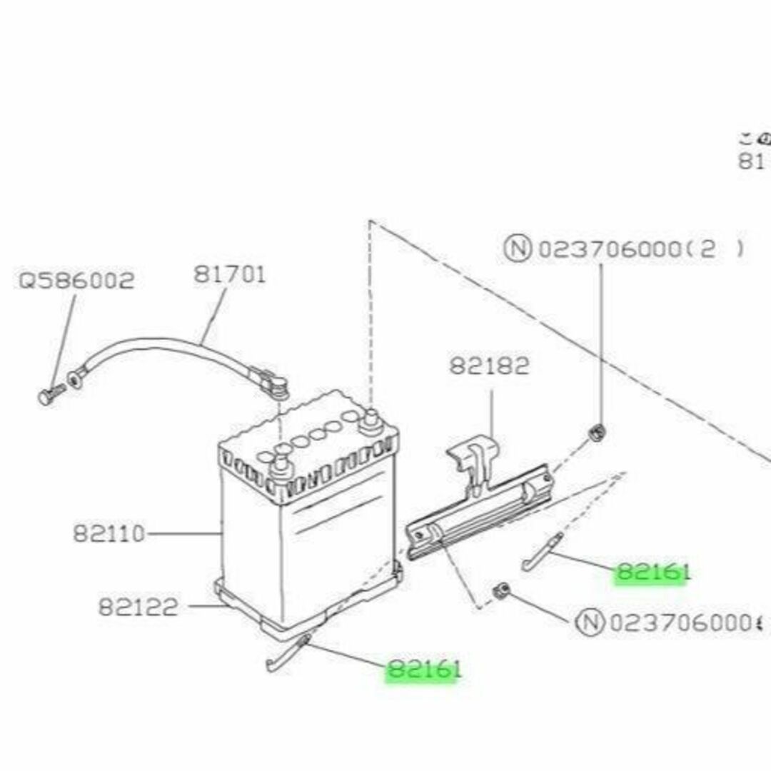 スバル(スバル)のスバル バッテリーロッド サンバー JDM OEM 未使用 メーカー純正品 自動車/バイクの自動車(車種別パーツ)の商品写真