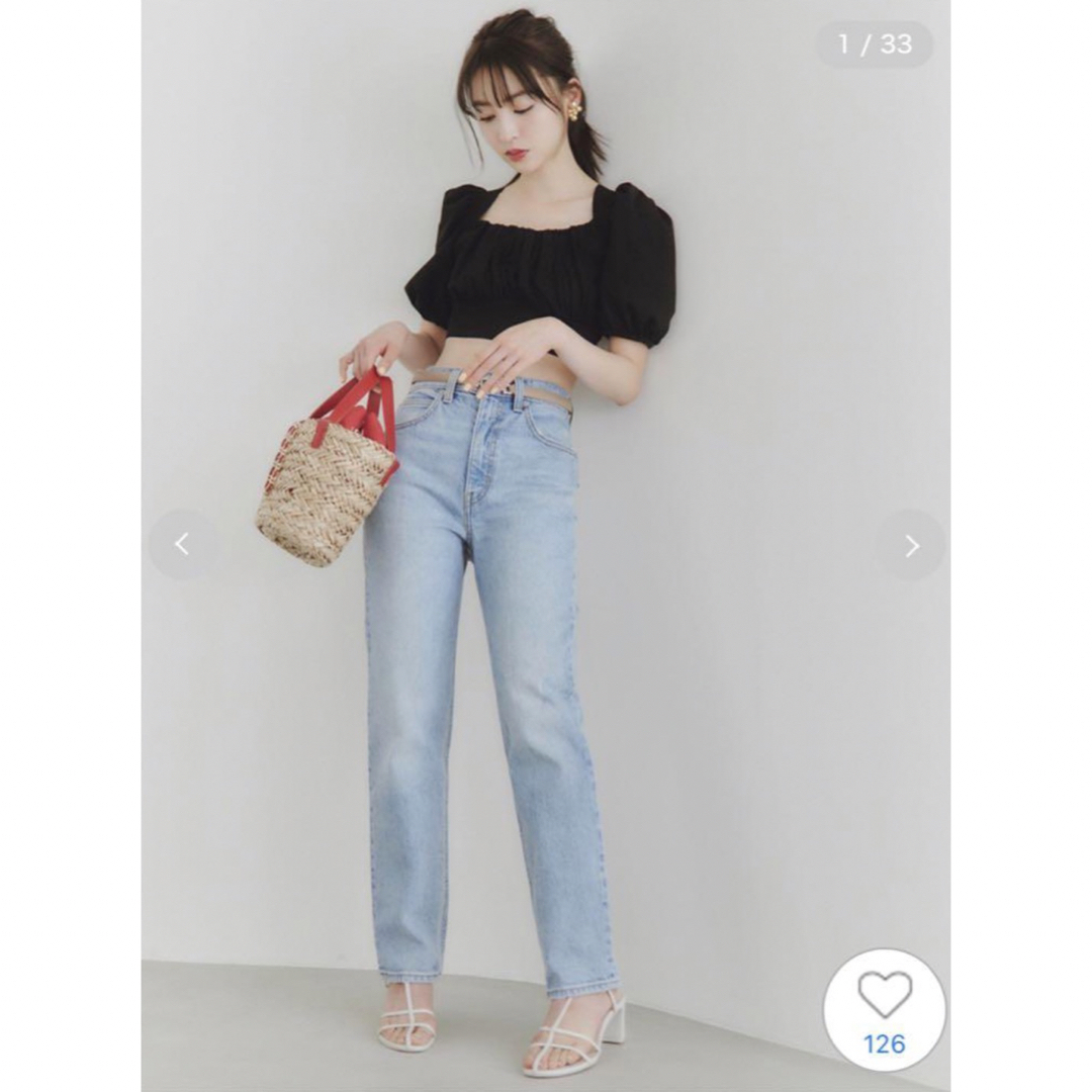 SNIDEL(スナイデル)のSNIDEL/Levi's® 別注　ハイスリムストレート デニム　W25 L29 レディースのパンツ(デニム/ジーンズ)の商品写真