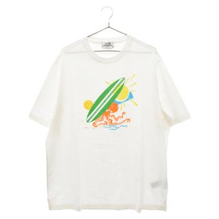 エルメス(Hermes)のHERMES エルメス Poulp Watch プリント クルーネック半袖Tシャツ ホワイト(Tシャツ/カットソー(半袖/袖なし))