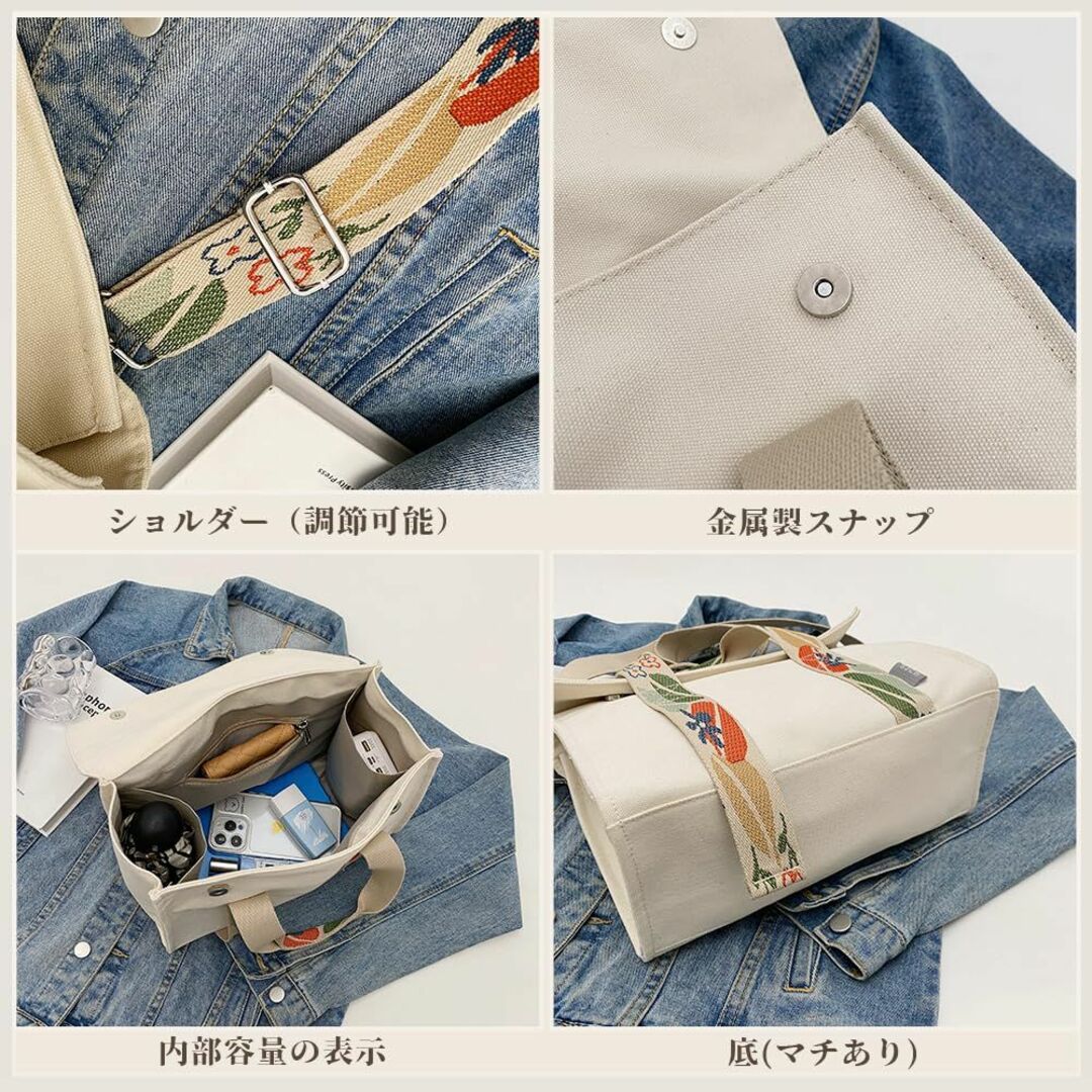【色: カラーテープ・アプリコット】[NANJUN] トートバッグ レディース  レディースのバッグ(その他)の商品写真