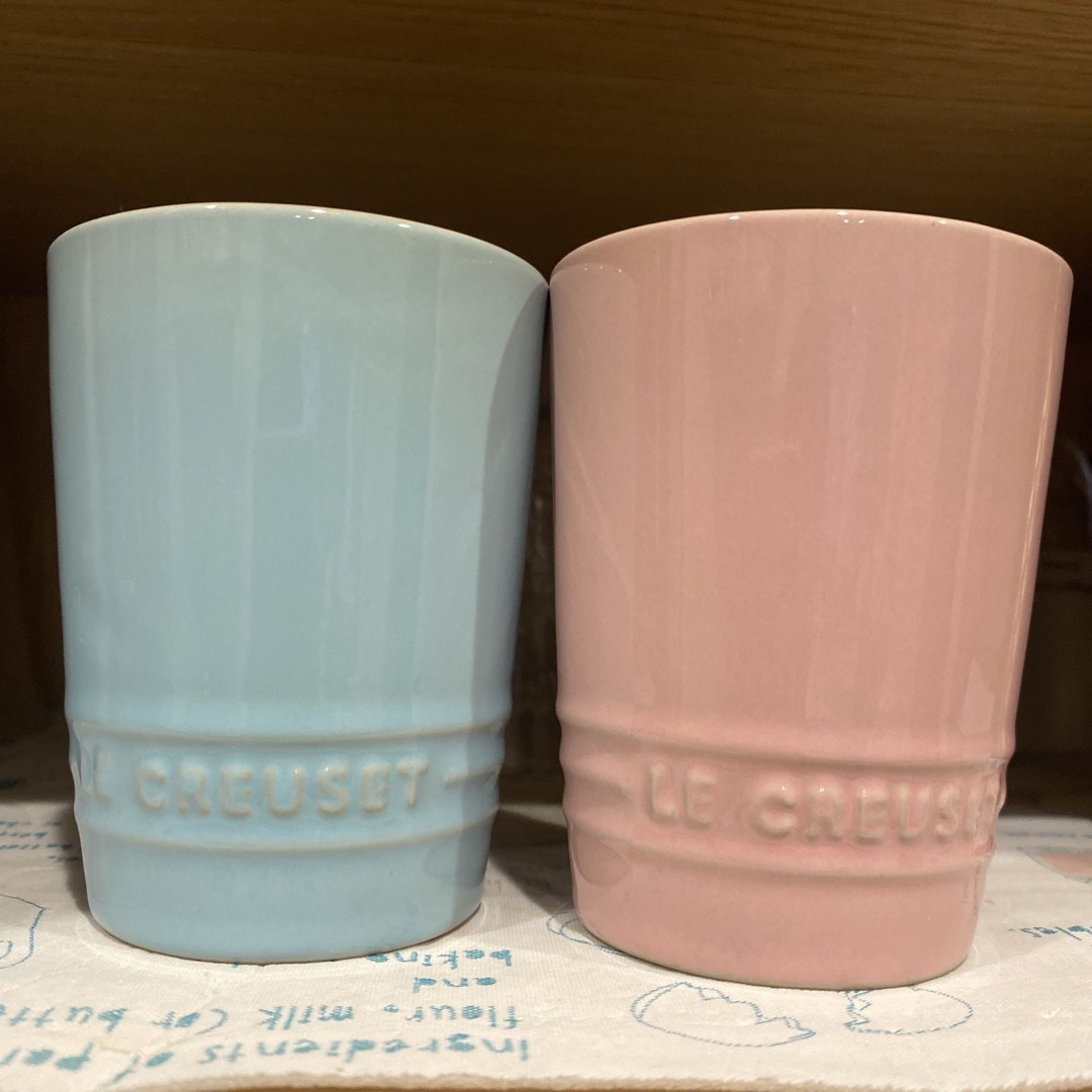 LE CREUSET(ルクルーゼ)の処分予定 ルクルーゼ ペアタンブラー インテリア/住まい/日用品のキッチン/食器(タンブラー)の商品写真