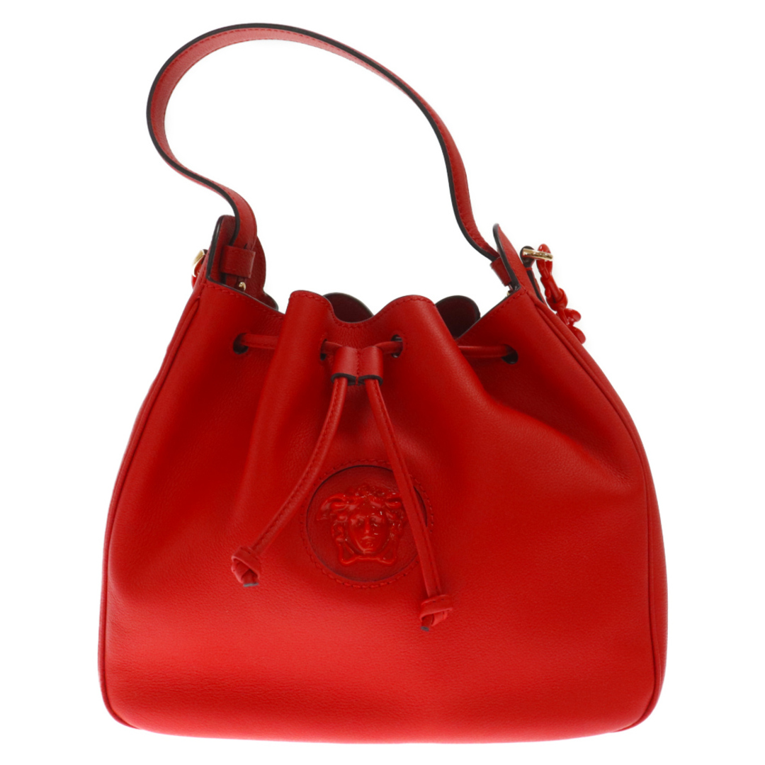 VERSACE ヴェルサーチ LA MEDUSA BUCKET Bag 1003013 DVIT2T メデューサ バケットバッグ レザーショルダーバッグ レッド