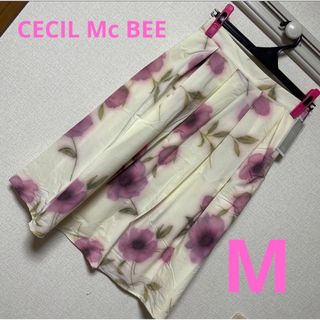 セシルマクビー(CECIL McBEE)の新品タグ付き♡セシルマクビー♡花柄フレアスカート(ひざ丈スカート)