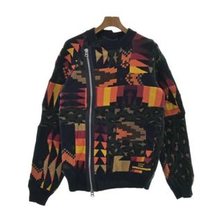 sacai - sacai サカイ カーディガン 1(S位) 紺x緑xオレンジ等(総柄) 【古着】【中古】