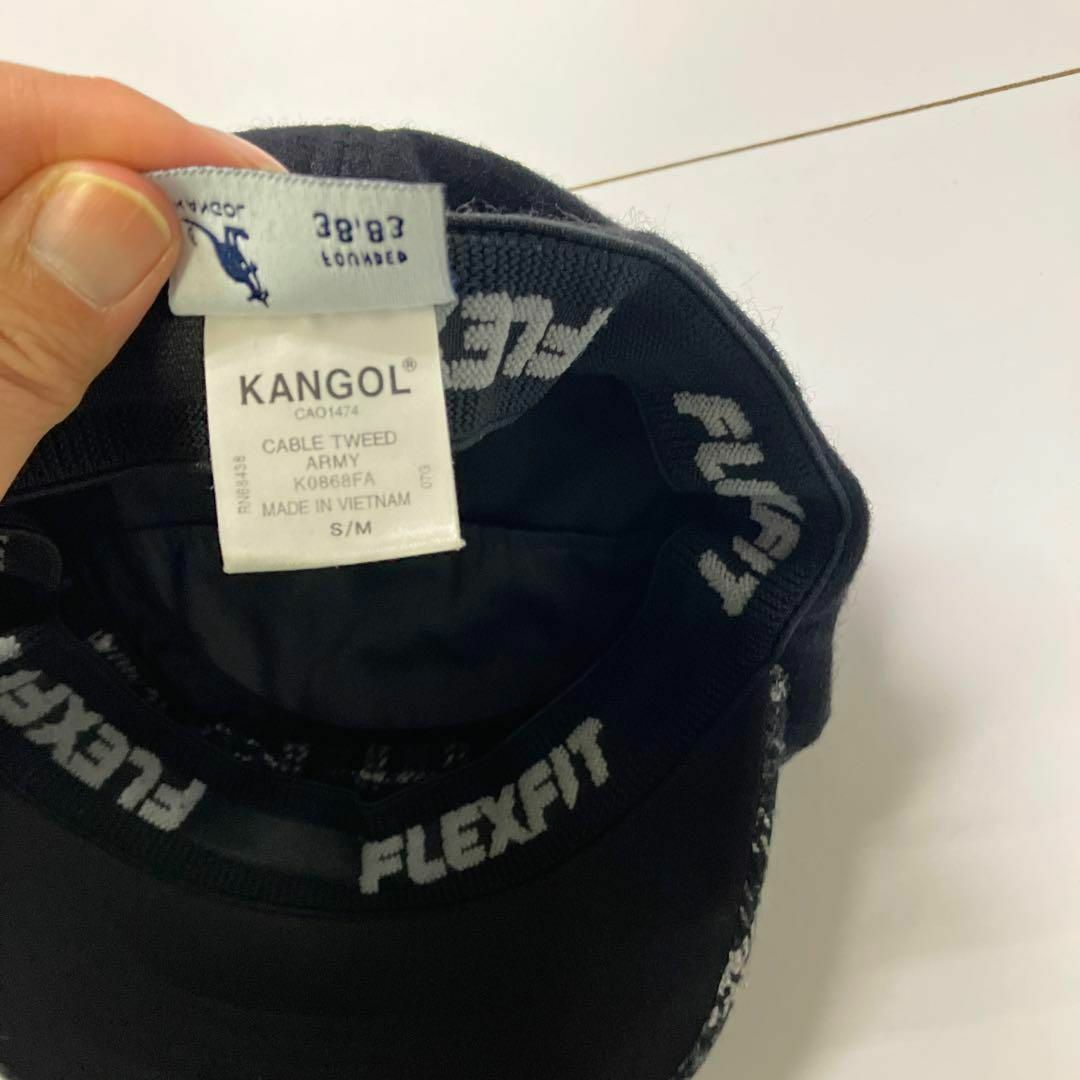 KANGOL(カンゴール)のKANGOL カンゴール　キャップ　ウール　チェック柄　ツイード　S/M 古着 メンズの帽子(キャップ)の商品写真