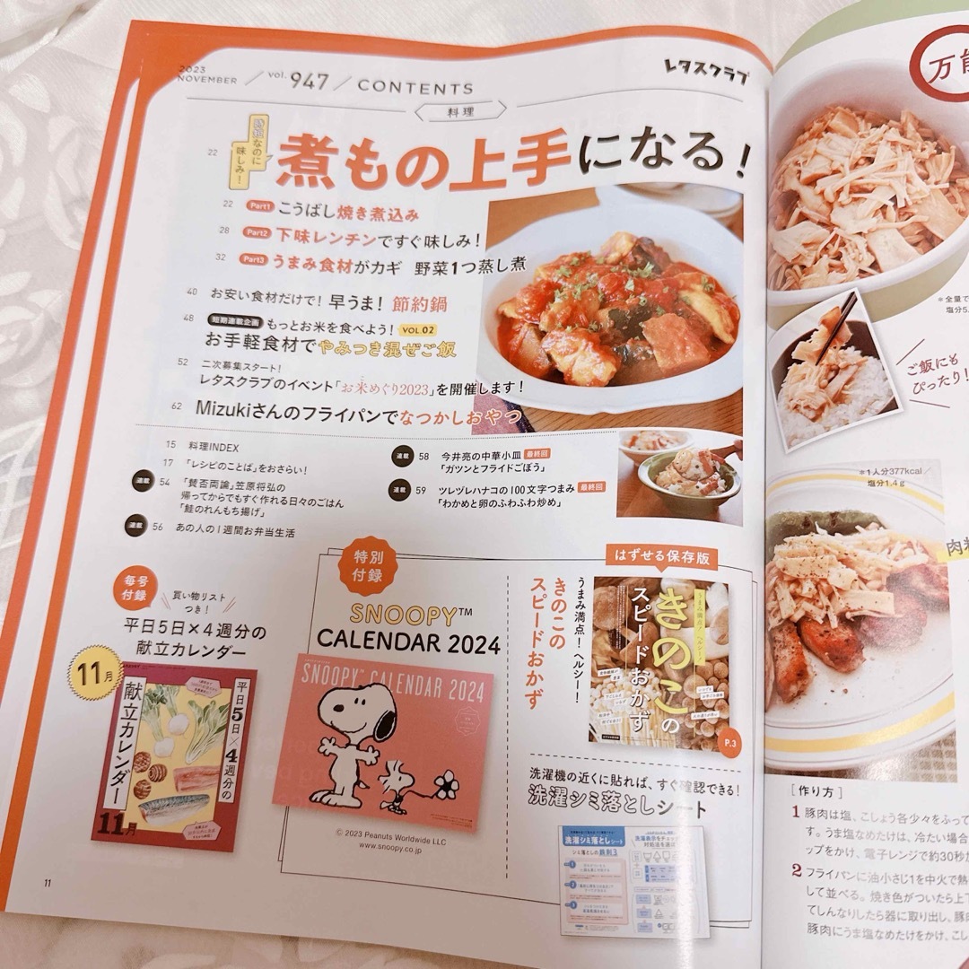 角川書店(カドカワショテン)のレタスクラブ 2023年11月号 増刊号 雑誌のみ エンタメ/ホビーの雑誌(料理/グルメ)の商品写真