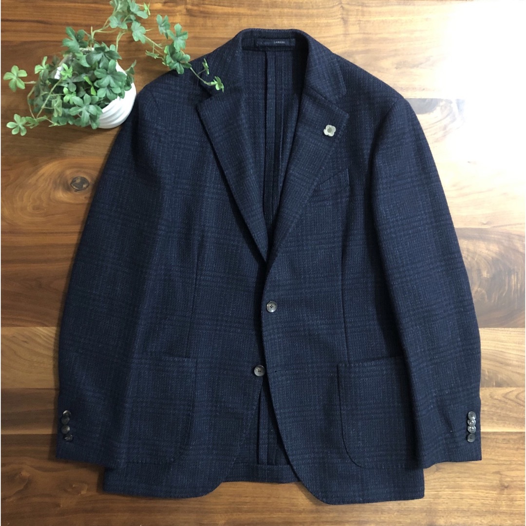 LARDINI - 【超美品】LARDINIラルディーニネイビーグレンチェック