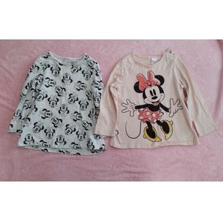 Disney - ミニーマウス 長袖 2枚 H&M