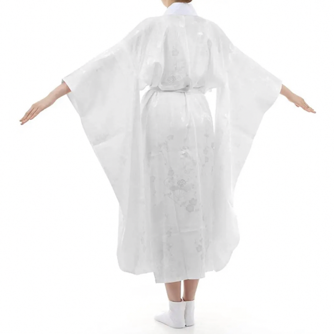 振袖用 長襦袢 「白」 掛け衿付き 特典で衿芯2本付き Mサイズ 長じゅばん レディースの水着/浴衣(振袖)の商品写真