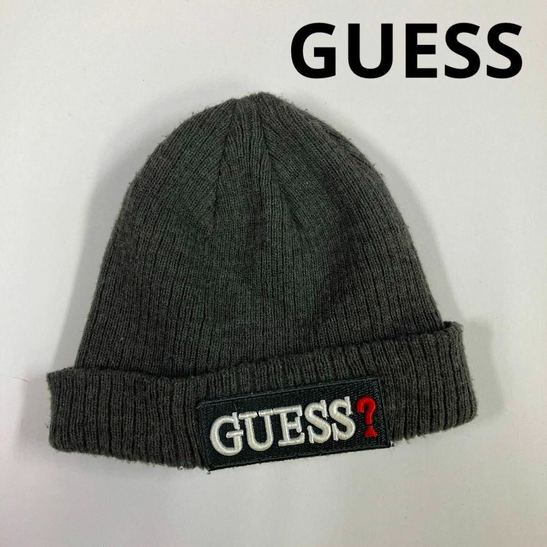 GUESS(ゲス)のGUESS ニットキャップ　ニット帽　古着　ビーニー メンズの帽子(ニット帽/ビーニー)の商品写真