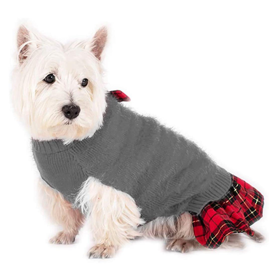 新品✨kyeese 犬 服 冬 セーター ワンピース クリスマス服 ドッグウェア ハンドメイドのペット(ペット服/アクセサリー)の商品写真