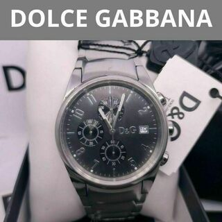 ディーアンドジー(D&G)の定価9万円　ドルチェアンドガッバーナ　シルバー　腕時計　ドルガバ　D&G　動作品(金属ベルト)