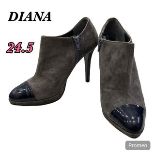 ダイアナ(DIANA)のDIANA ダイアナ　レディース　ショートブーツ　スウェード　サイズジップ(ブーツ)