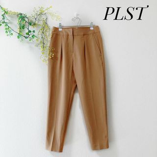 プラステ(PLST)のPLST  プラステ 二重織 2WAY ストレッチ テーパード パンツ ブラウン(カジュアルパンツ)